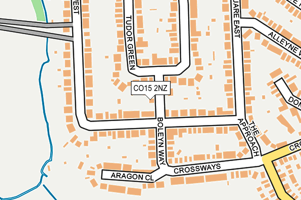 CO15 2NZ map - OS OpenMap – Local (Ordnance Survey)