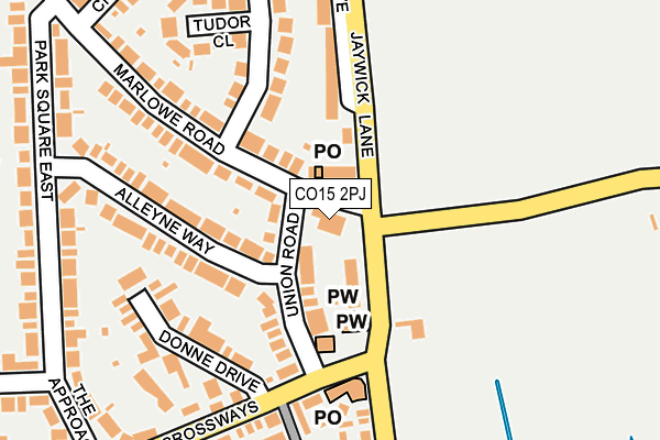 CO15 2PJ map - OS OpenMap – Local (Ordnance Survey)