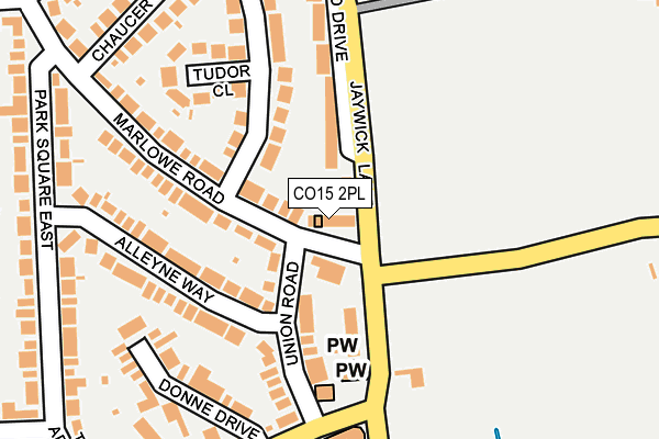CO15 2PL map - OS OpenMap – Local (Ordnance Survey)