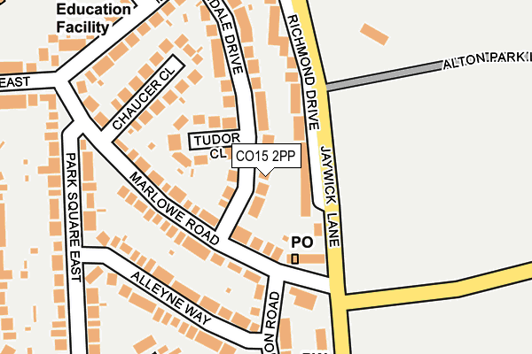 CO15 2PP map - OS OpenMap – Local (Ordnance Survey)