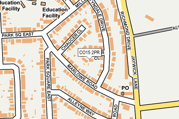 CO15 2PR map - OS OpenMap – Local (Ordnance Survey)
