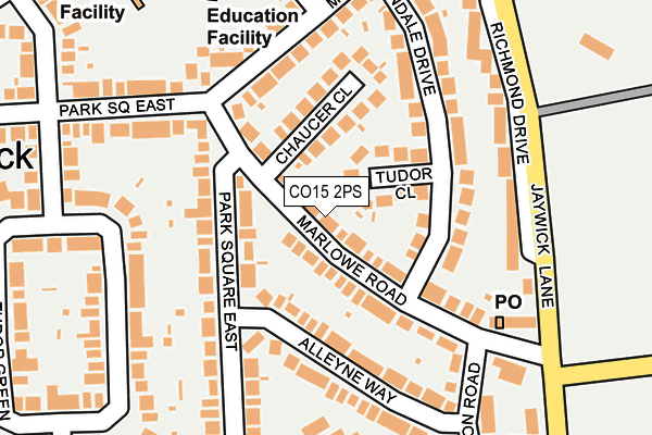 CO15 2PS map - OS OpenMap – Local (Ordnance Survey)