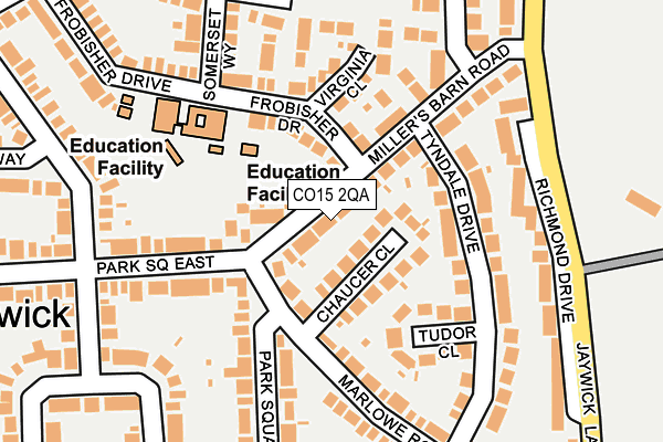 CO15 2QA map - OS OpenMap – Local (Ordnance Survey)