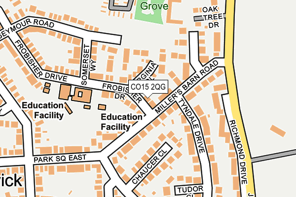CO15 2QG map - OS OpenMap – Local (Ordnance Survey)