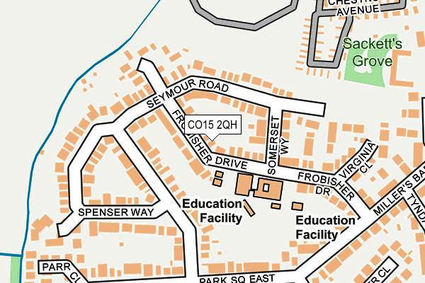 CO15 2QH map - OS OpenMap – Local (Ordnance Survey)