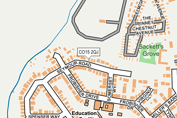 CO15 2QJ map - OS OpenMap – Local (Ordnance Survey)