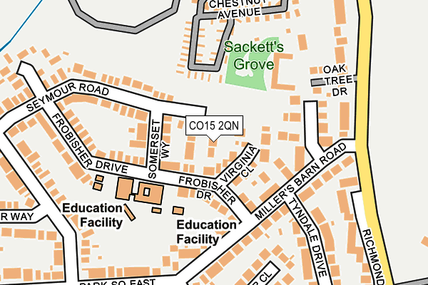 CO15 2QN map - OS OpenMap – Local (Ordnance Survey)