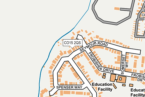 CO15 2QS map - OS OpenMap – Local (Ordnance Survey)