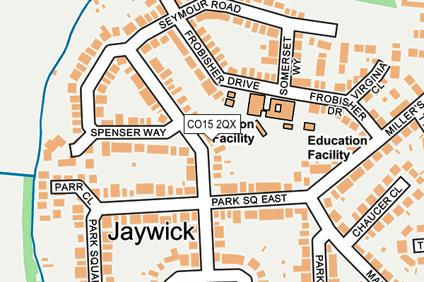 CO15 2QX map - OS OpenMap – Local (Ordnance Survey)