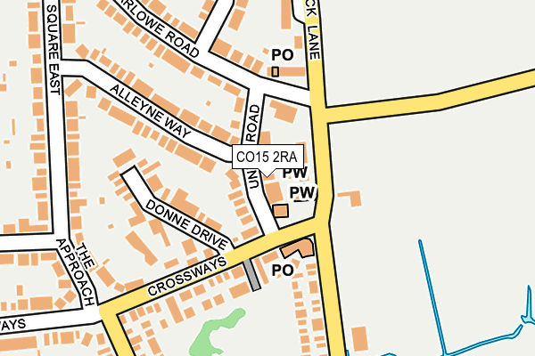 CO15 2RA map - OS OpenMap – Local (Ordnance Survey)