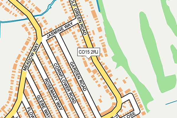 CO15 2RJ map - OS OpenMap – Local (Ordnance Survey)