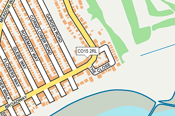 CO15 2RL map - OS OpenMap – Local (Ordnance Survey)