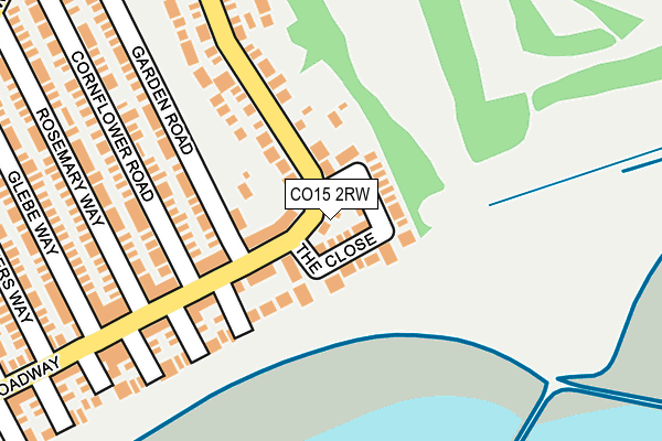 CO15 2RW map - OS OpenMap – Local (Ordnance Survey)