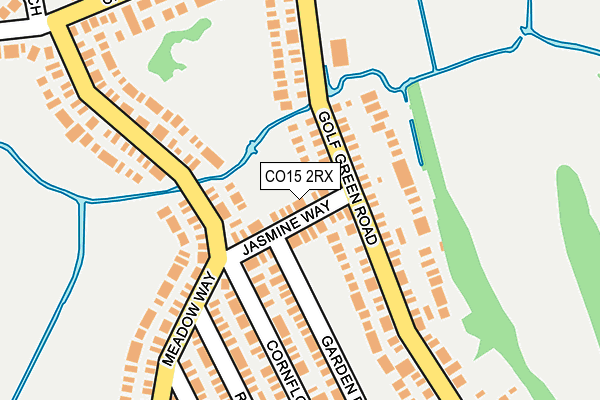 CO15 2RX map - OS OpenMap – Local (Ordnance Survey)