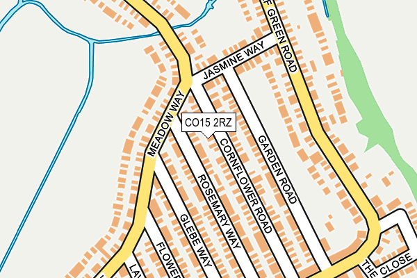 CO15 2RZ map - OS OpenMap – Local (Ordnance Survey)
