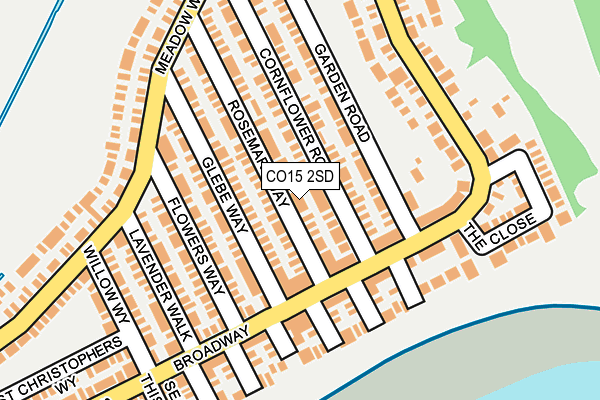 CO15 2SD map - OS OpenMap – Local (Ordnance Survey)