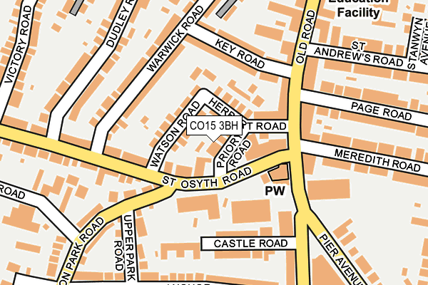 CO15 3BH map - OS OpenMap – Local (Ordnance Survey)