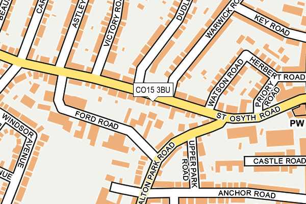 CO15 3BU map - OS OpenMap – Local (Ordnance Survey)