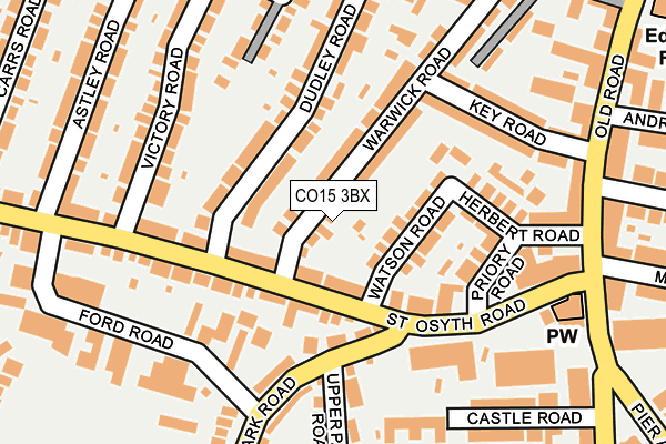 CO15 3BX map - OS OpenMap – Local (Ordnance Survey)