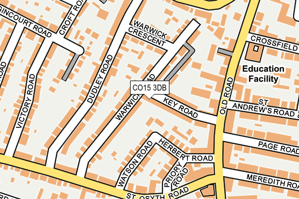 CO15 3DB map - OS OpenMap – Local (Ordnance Survey)