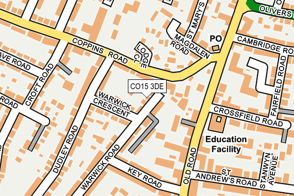 CO15 3DE map - OS OpenMap – Local (Ordnance Survey)