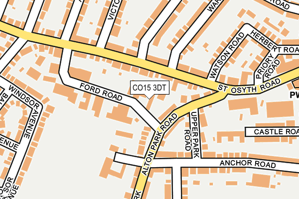 CO15 3DT map - OS OpenMap – Local (Ordnance Survey)