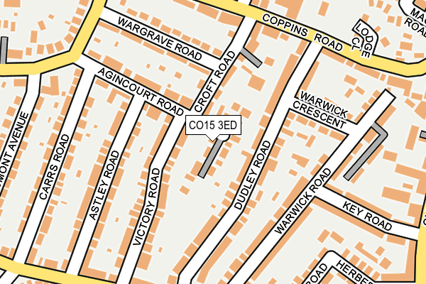 CO15 3ED map - OS OpenMap – Local (Ordnance Survey)