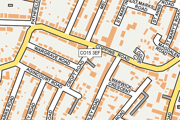 CO15 3EF map - OS OpenMap – Local (Ordnance Survey)