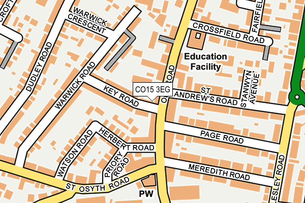 CO15 3EG map - OS OpenMap – Local (Ordnance Survey)