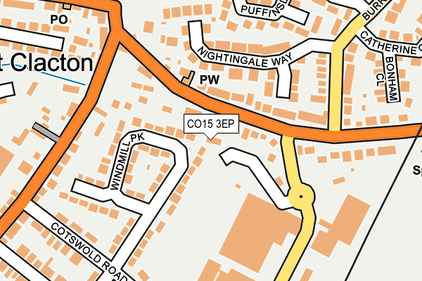 CO15 3EP map - OS OpenMap – Local (Ordnance Survey)