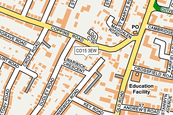 CO15 3EW map - OS OpenMap – Local (Ordnance Survey)