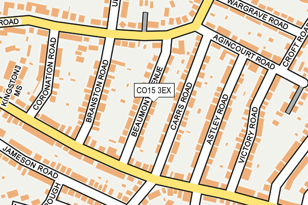 CO15 3EX map - OS OpenMap – Local (Ordnance Survey)