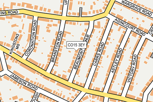 CO15 3EY map - OS OpenMap – Local (Ordnance Survey)