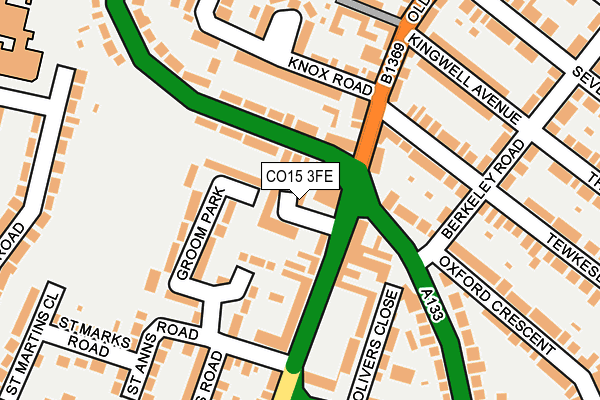 CO15 3FE map - OS OpenMap – Local (Ordnance Survey)