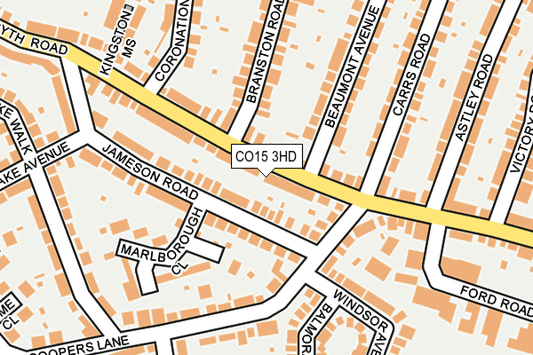 CO15 3HD map - OS OpenMap – Local (Ordnance Survey)