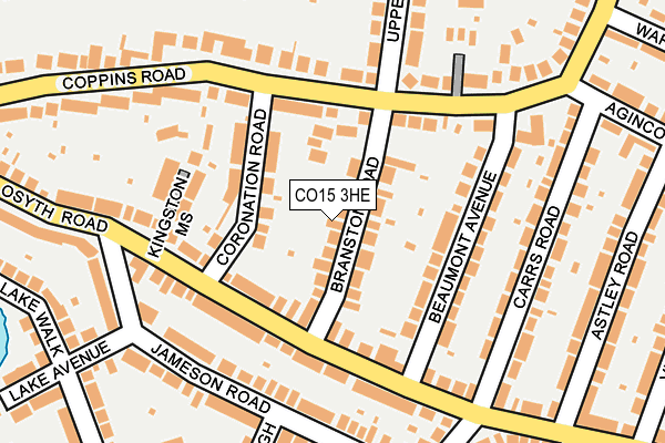 CO15 3HE map - OS OpenMap – Local (Ordnance Survey)