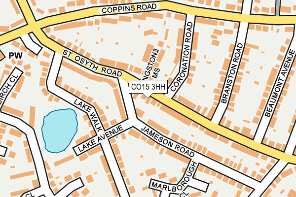 CO15 3HH map - OS OpenMap – Local (Ordnance Survey)