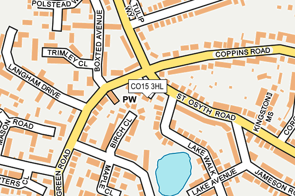 CO15 3HL map - OS OpenMap – Local (Ordnance Survey)