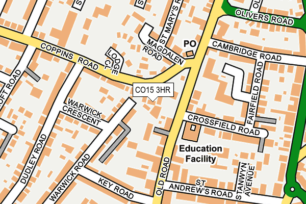 CO15 3HR map - OS OpenMap – Local (Ordnance Survey)