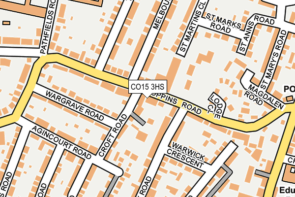 CO15 3HS map - OS OpenMap – Local (Ordnance Survey)