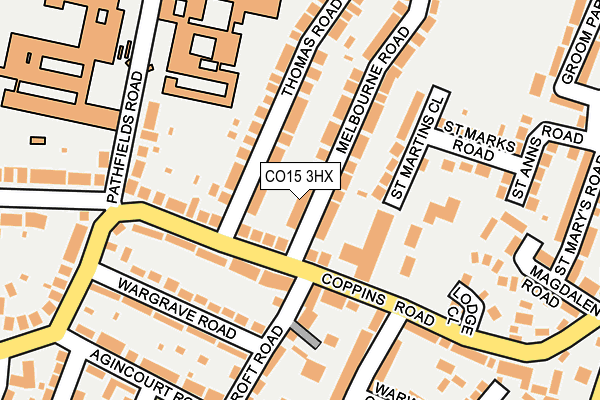 CO15 3HX map - OS OpenMap – Local (Ordnance Survey)