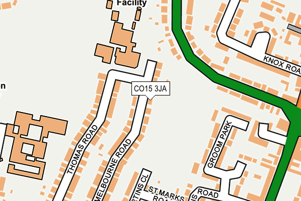 CO15 3JA map - OS OpenMap – Local (Ordnance Survey)