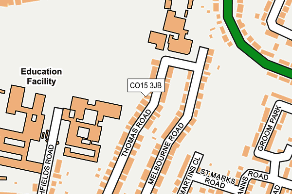 CO15 3JB map - OS OpenMap – Local (Ordnance Survey)