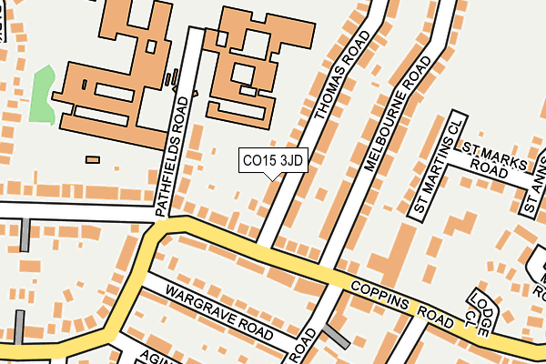 CO15 3JD map - OS OpenMap – Local (Ordnance Survey)