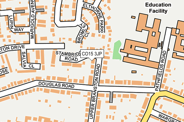 CO15 3JP map - OS OpenMap – Local (Ordnance Survey)