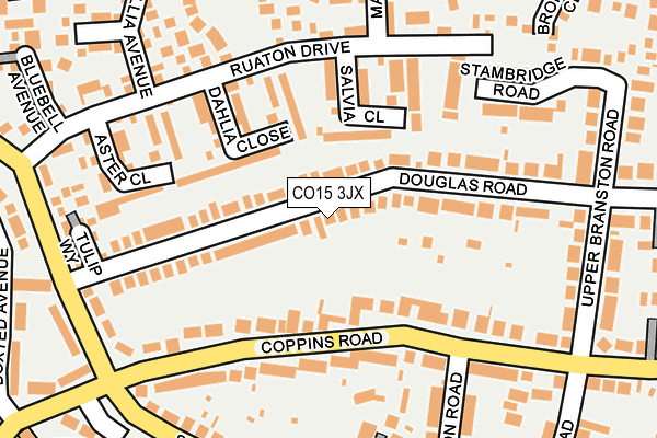 CO15 3JX map - OS OpenMap – Local (Ordnance Survey)
