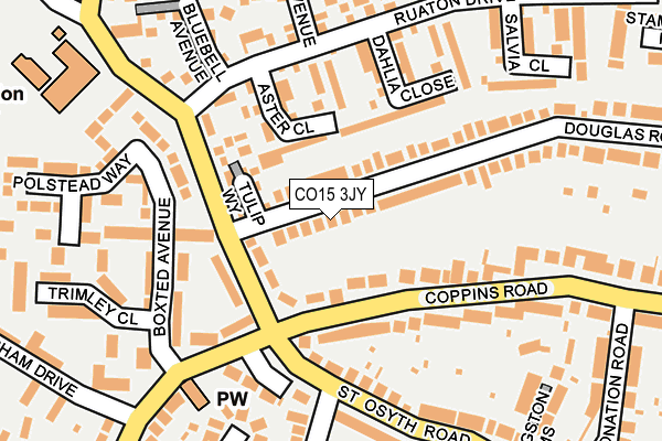 CO15 3JY map - OS OpenMap – Local (Ordnance Survey)