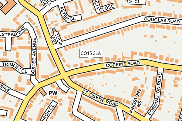 CO15 3LA map - OS OpenMap – Local (Ordnance Survey)