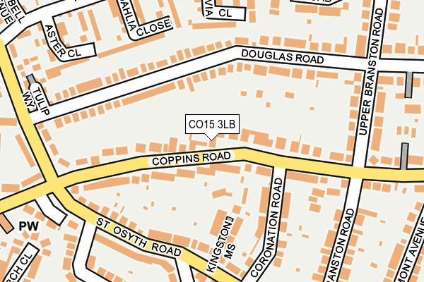 CO15 3LB map - OS OpenMap – Local (Ordnance Survey)