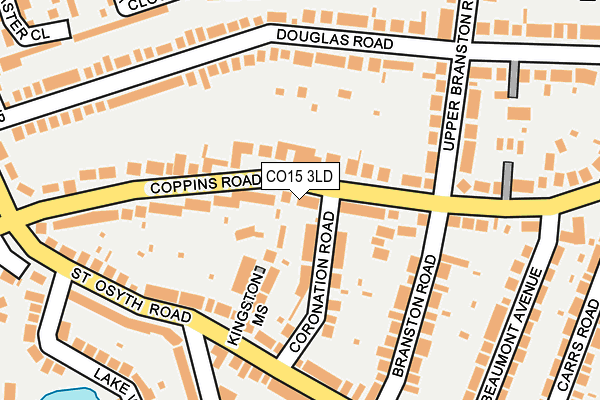 CO15 3LD map - OS OpenMap – Local (Ordnance Survey)